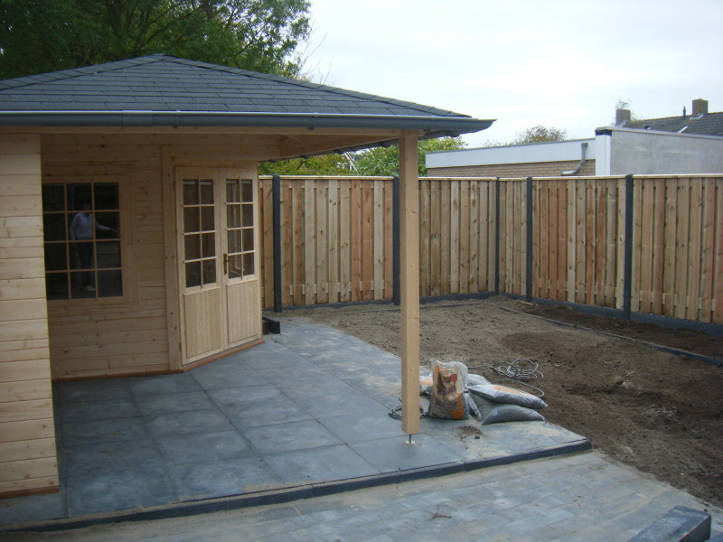 overkapping en schuur